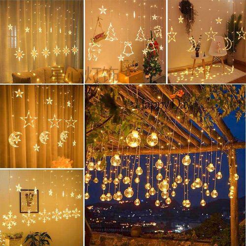 Creative small color lamp plugin curtain lamp wedding room