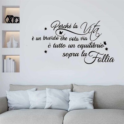 Italian Singer Inspirational Quote Wall Sticker Bedroom Kids