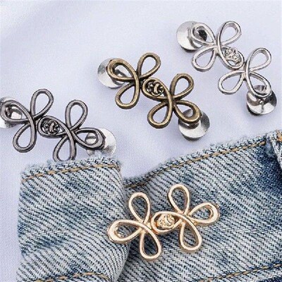 2Pcs Cute Four Leaf Clover Buckle Adjuster Waist Tightener
