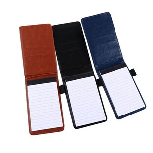 Planner Notebook Leather Notepad Pocket Small Note Cover