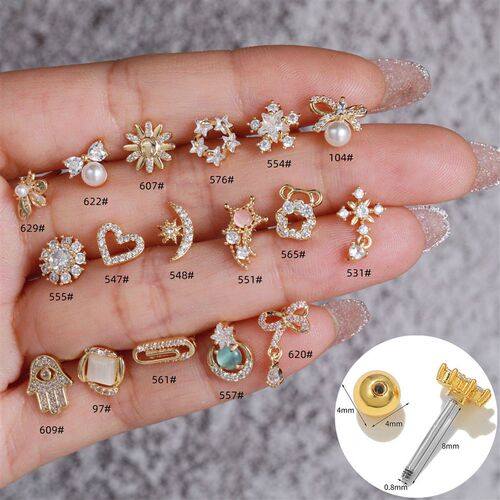 Animal Zircon Hollow Ear Bone Nails Sweet And Cool Girls Ear