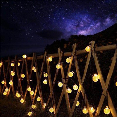 10M 50Led Solar Powered Bulbs Led String Lights for Outdoor