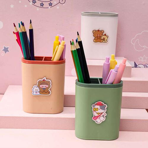 Cartoon Pen Container Cute Girly Heart Fashion Ins Style Chi