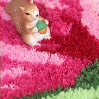 Soft Carpet Living Room Pastoral Style Tulip Wool Carpet