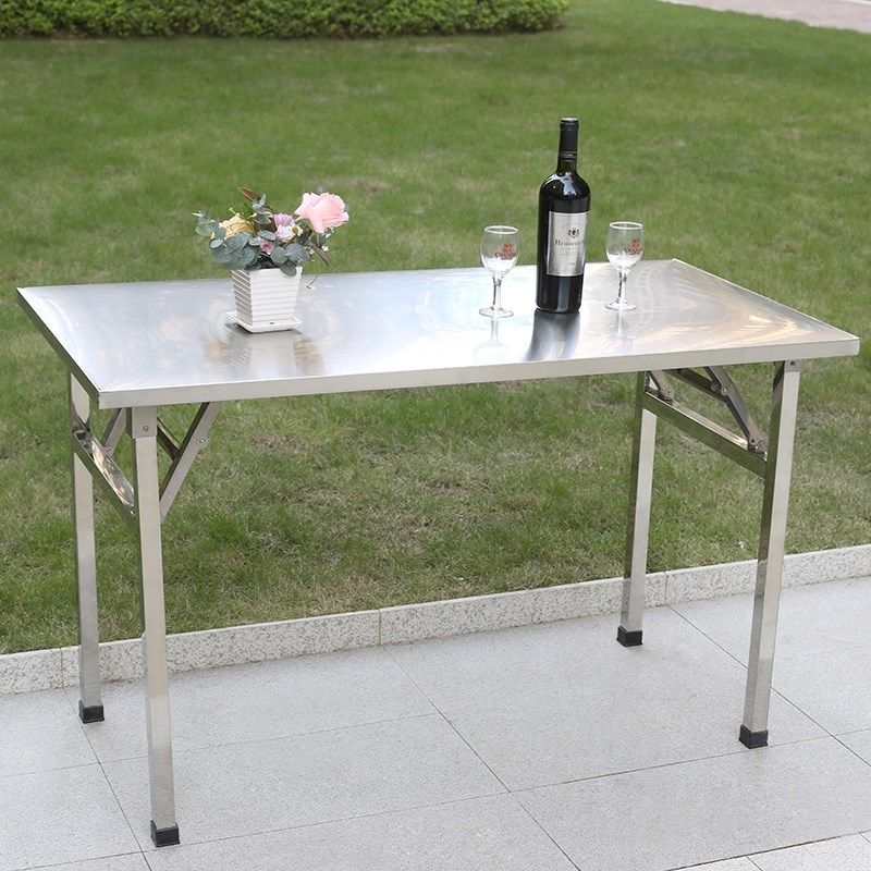 不锈钢折叠桌家用餐桌小方桌正方形可折叠桌子摆摊折叠桌子烧烤桌,住宅家具,折叠桌,淘宝优惠券,粉丝福利购,淘宝优惠卷