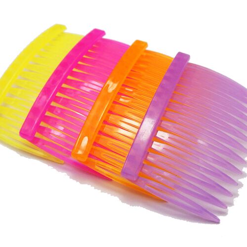 10 Clear Plastic Hair Clips Side Combs Pin Barrettes 70X40mm