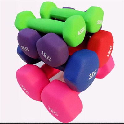 a pair of dumbbell weights men women dumb-bells fitness 5kgs