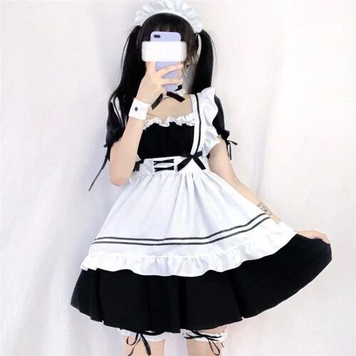 2024 6pcs Set Cute Maid Costume Cosplay Hand GameRed Wine Sw