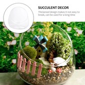 Glass Vase Globe Cut Slanted Bowl Bubble Slant Clear