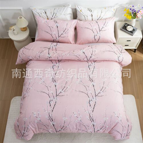 Home Textile Supply Manufacturer Bedding Printed Plum Blosso