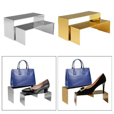 2x Metal Display Stand Stackable Organizer for Luxury