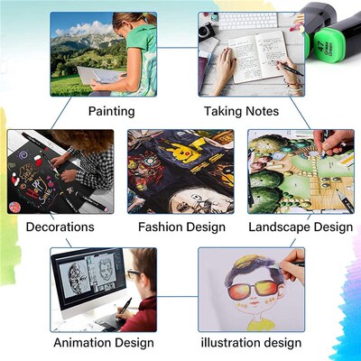 12/30/48/60/120 Color Marker Alcohol Felt Pen Manga Sketchin