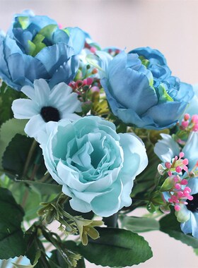 30cm High Quality Peony Flowers Silk Artificial Bouquet Baby