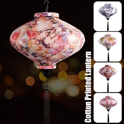 12/14 Inch Chinese Silk Lanterns Japan Vietnam Mid-Autumn