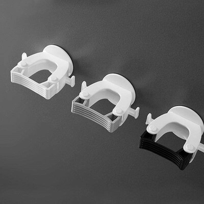 Wall-Mounted Broom Hanger with Strong Adhesive, No-Drill Bat