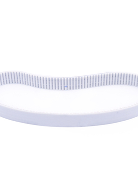 白色PU聚氨酯带钢丝同步带 接驳带 HTD 5M 155 15 1555 150