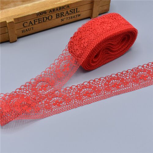10 Yards High Quality Beautiful White Lace Ribbon Tape 40MM
