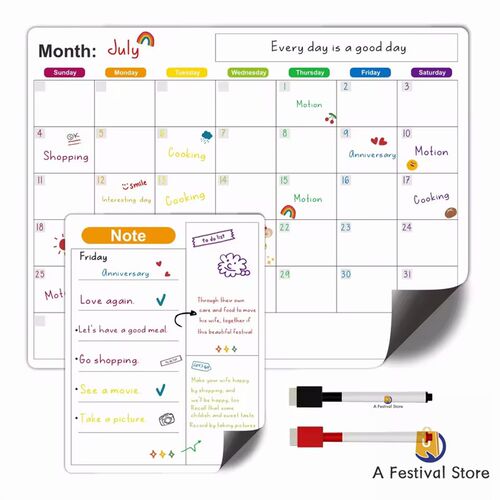 Magnetic Calendar For Fridge Monthly Weekly Planner Calendar