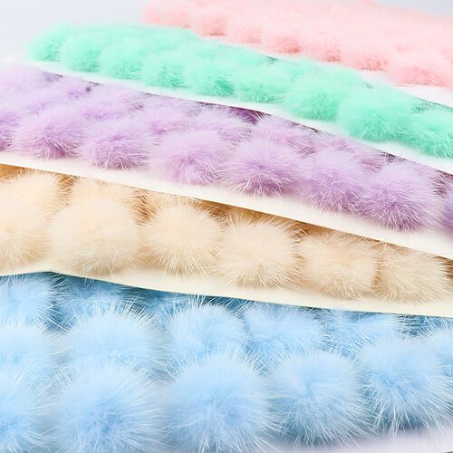 Mink Pompom 25mm 30mm 40mm Fur Balls DIY Pompon for Sewing o