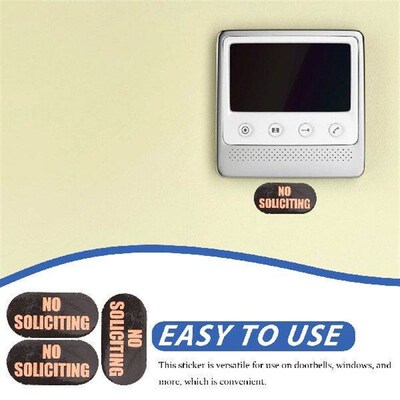 3 Sheets No Solicitation Sign Soliciting Lable Stickers
