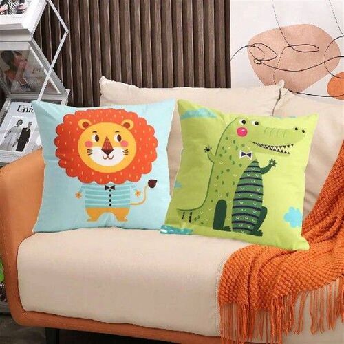 2Pcs 45x45cm Animal Plush Pillow Cover Luxury Cartoon