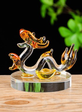 十二生肖礼物牛虎兔男女桌面家居客厅属相龙年小摆件