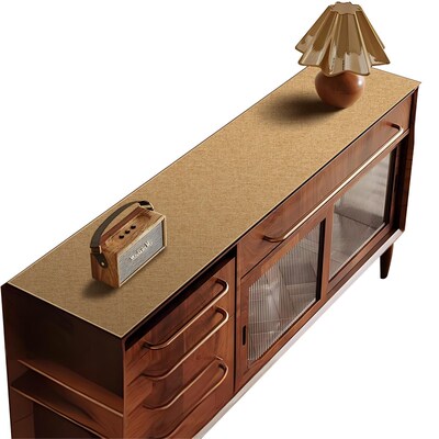 亚麻餐边柜桌垫轻奢高级感电视柜台面保护垫长条鞋柜桌布棉麻布艺