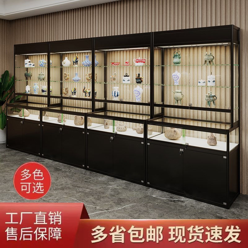 高端珠宝展示柜黄金首饰钻石柜翡翠玉石玻璃柜工艺品礼品展柜定制