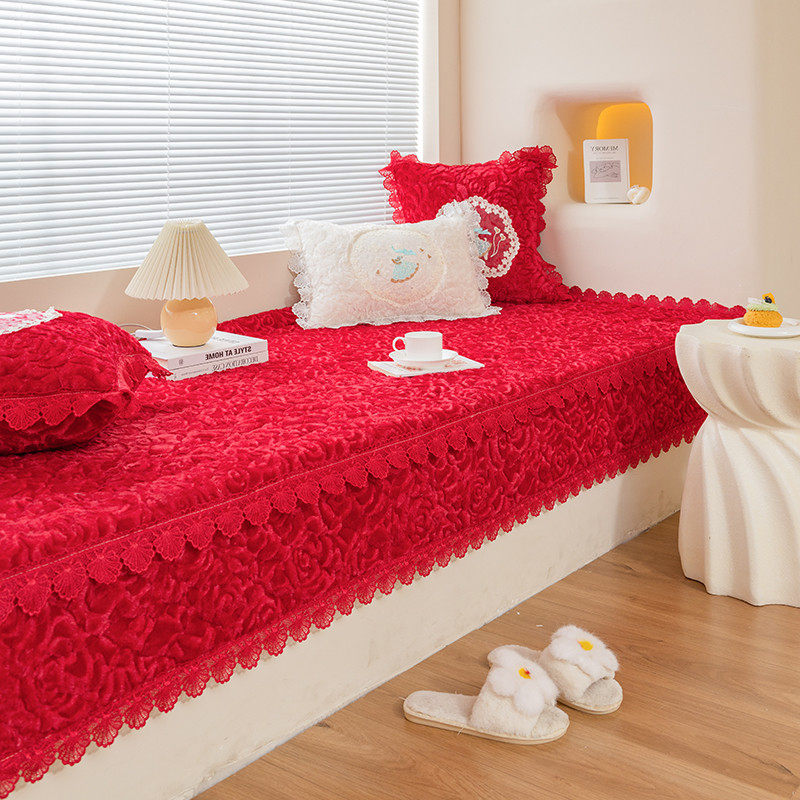 飘窗垫窗台垫阳台坐垫毛绒防滑榻榻米垫子定做结婚喜庆红色2023秋,居家布艺,飘窗垫,淘宝优惠券,粉丝福利购,淘宝优惠卷