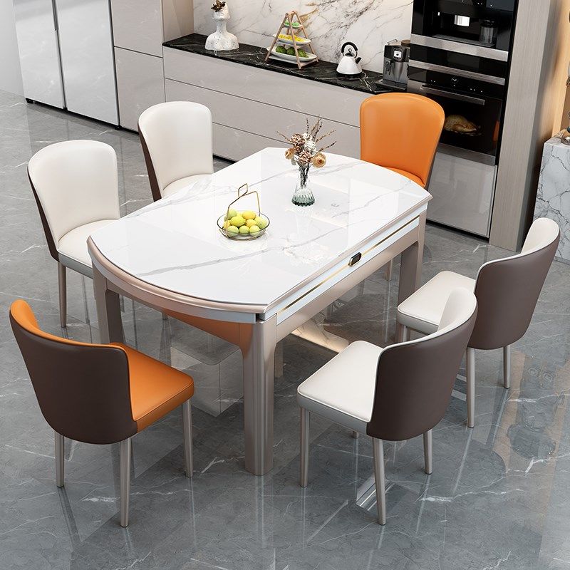 岩板餐桌椅2024新款家用小户型实木现代简约轻奢吃饭桌子伸缩折叠,住宅家具,岩板餐桌,淘宝优惠券,粉丝福利购,淘宝优惠卷