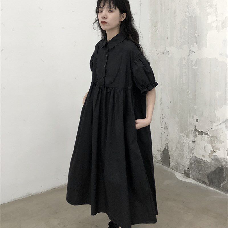 陆与山屿山本暗黑设计感衬衫裙子连衣裙