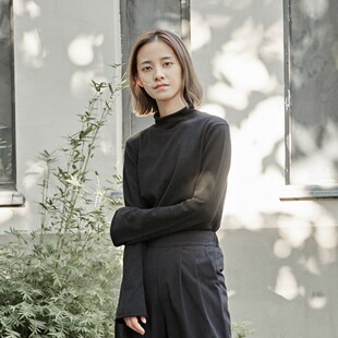 打底针织衫宽松女士卷边半高领外穿内搭2021秋冬新款喇叭长袖毛衣