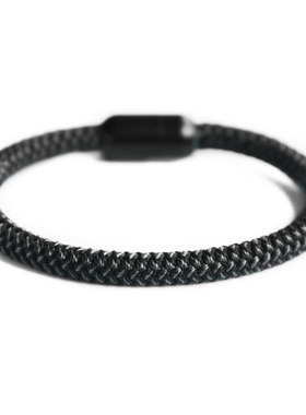 自制渐变龙鳞手绳男diy编织材料包精致黑色单圈简约锦鲤纹手链环