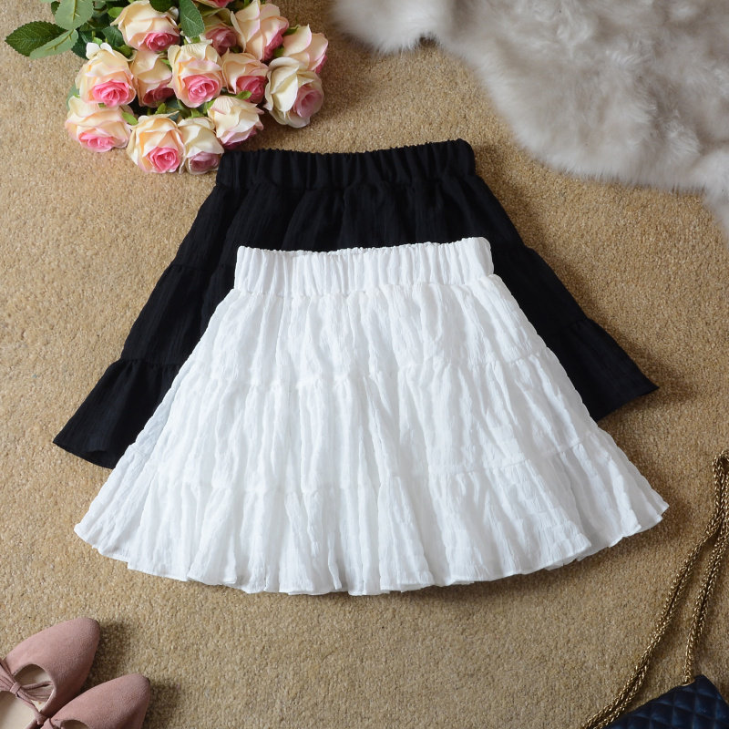 2021夏季新款蓬蓬蛋糕小短裙女学院风花边层层松紧高腰甜美半身裙,女装/女士精品,半身裙,淘宝优惠券,粉丝福利购,淘宝优惠卷