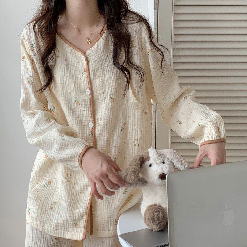 月子服夏季薄款产后加大码纯棉双层纱布孕妇哺乳睡衣8月份9春秋款,孕妇装/孕产妇用品/营养,家居服套装,淘宝优惠券,粉丝福利购,淘宝优惠卷