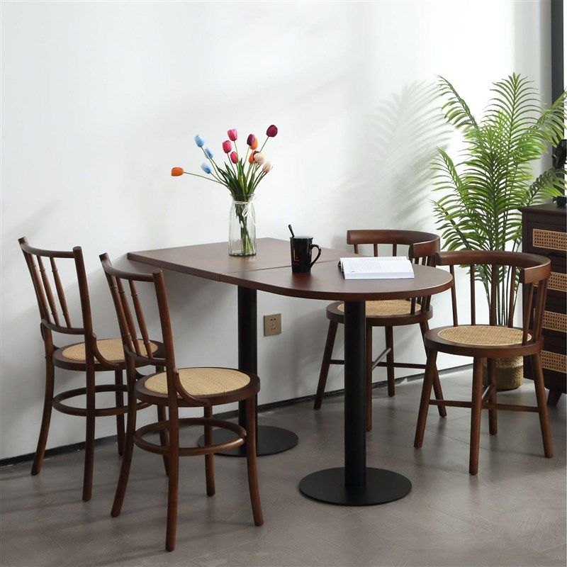 复古咖啡厅桌椅组合实木商用甜品烘焙店椅子法式黑胡桃西餐厅桌,3C数码配件,数据连接线,淘宝优惠券,粉丝福利购,淘宝优惠卷