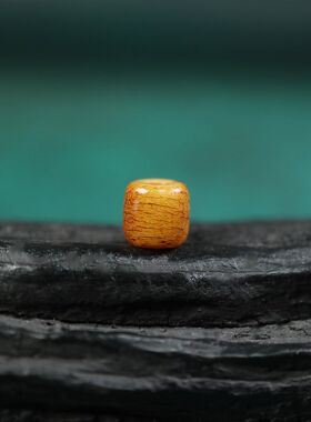 7mm油润包浆开片牦牛骨桶珠配珠藏式文玩佛珠手串diy老料牛骨散珠