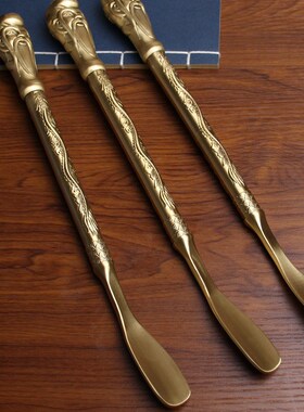 纯黄铜寿星老鞋拔子家用纯铜鞋拔子穿鞋神器工艺品摆件义乌小商品