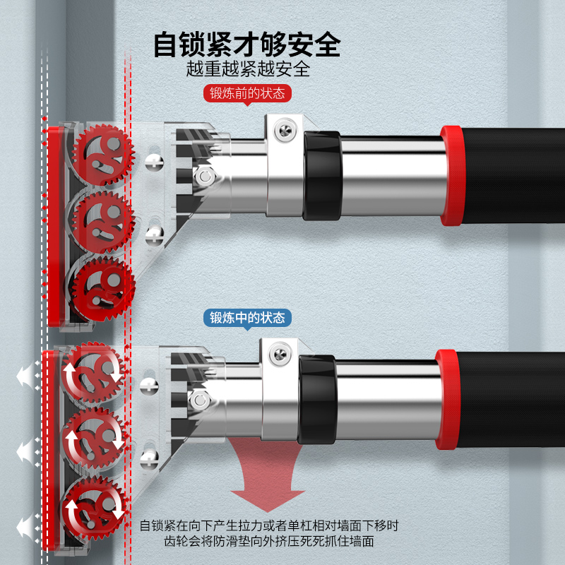 引体向上室内单杠家用中考辅助带墙体门框免打孔家庭吊杠健身器材