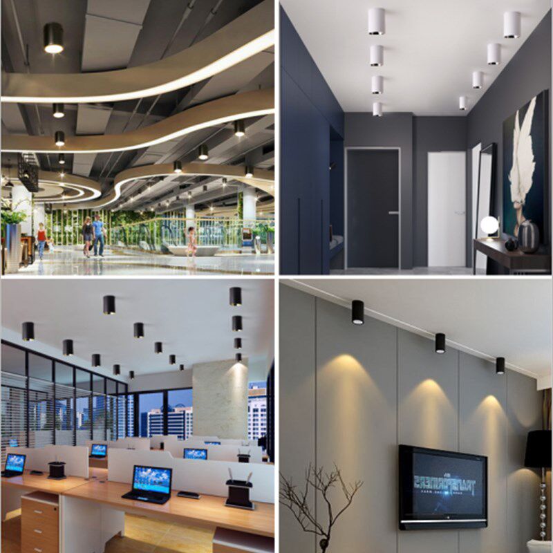 led明装筒灯4寸5寸6寸8寸大圆筒吸顶吊线筒灯商场过道工程cob射灯