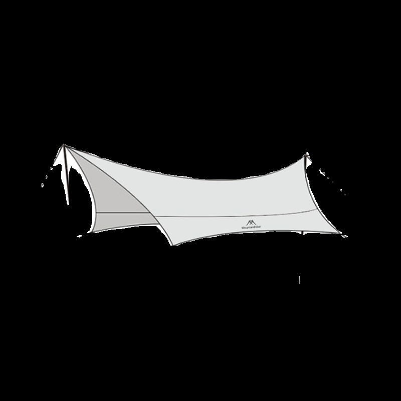 山之客六角天幕黑胶涂银帐篷户外露营装备野营防晒蝶形遮阳棚