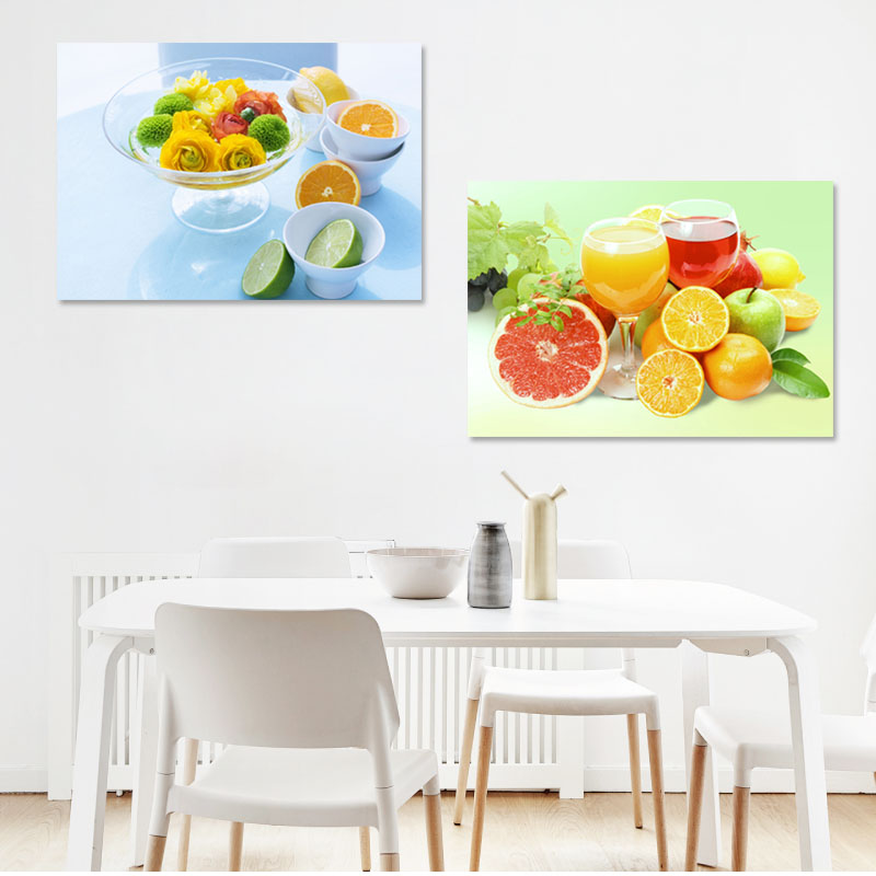 餐厅装饰画小清新水果创意个性单幅无框画墙壁画现代简约饭厅挂画图片