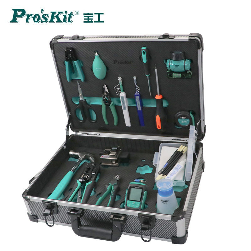 宝工(Pro'skit)PK-9458 FTTH专业光纤冷接工具箱套装19件