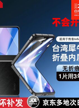 NE台湾犀牛适用传音Infinix手机膜Tecno磨砂折叠屏幕保护贴膜耐磨防摔OSPPF材质防指纹游戏丝滑内屏膜 1片