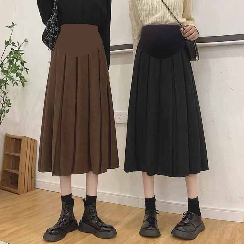 毛呢百褶裙孕妇秋装新款半身裙高腰包臀中长款A字裙宽松托腹长裙,孕妇装/孕产妇用品/营养,半身裙,淘宝优惠券,粉丝福利购,淘宝优惠卷