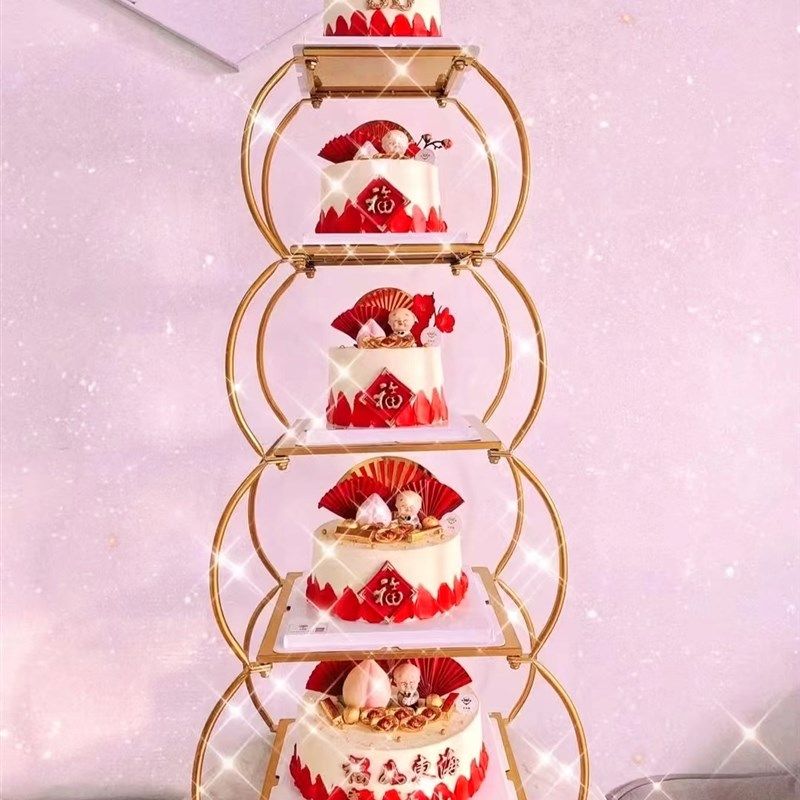 金色组合多层蛋糕架子酒店婚庆婚礼生日寿宴甜品蛋糕店橱窗展示架,住宅家具,其他架类,淘宝优惠券,粉丝福利购,淘宝优惠卷