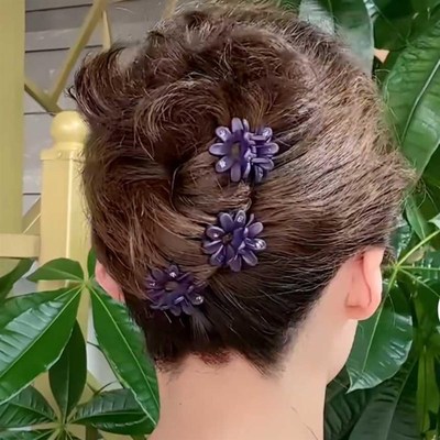 曼尔森 9.9/3个 轻奢花花小抓夹镶水钻气质发夹