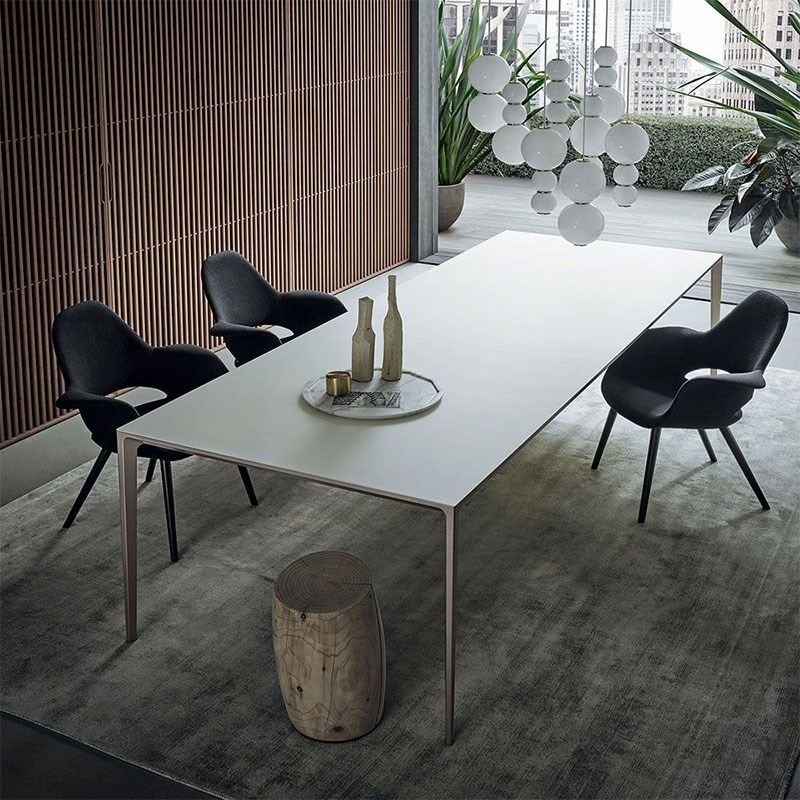 意式德利丰岩板餐桌长方形现代简约小户型家用饭桌铝合金极简餐台,住宅家具,岩板餐桌,淘宝优惠券,粉丝福利购,淘宝优惠卷