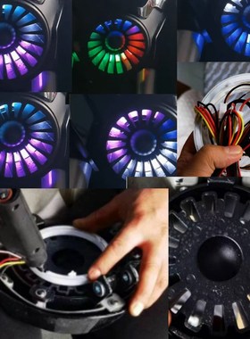 奔达燎LFC700大灯改装天使眼日行灯进气口LED总成摩托幻彩车灯APP