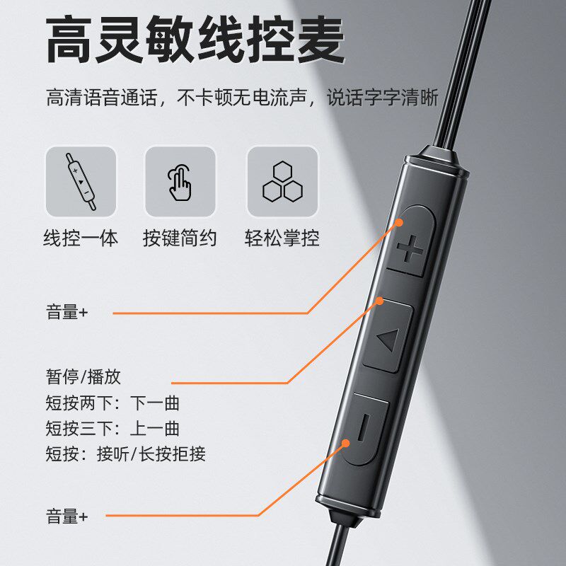 挂耳式不入耳头戴耳麦电脑有线耳机轻带麦台式笔记本麦克风二合一
